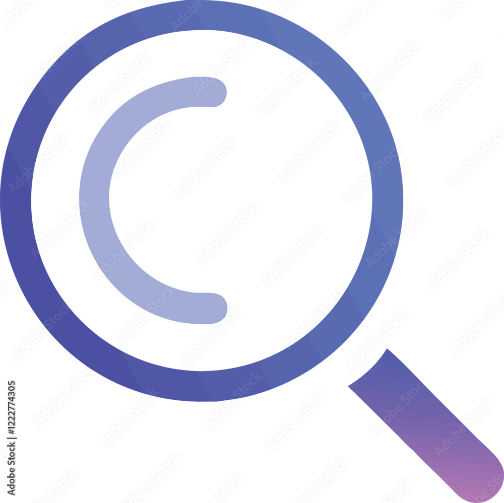 Modern Magnifying Glass Vector Icon Modern Magnifying Glass Vector Icon
