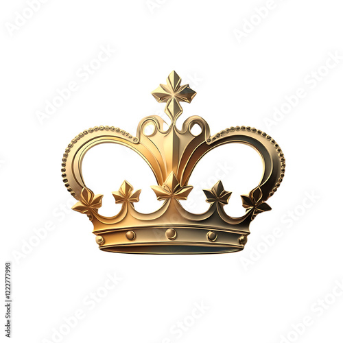 golden crown isolated on white background
