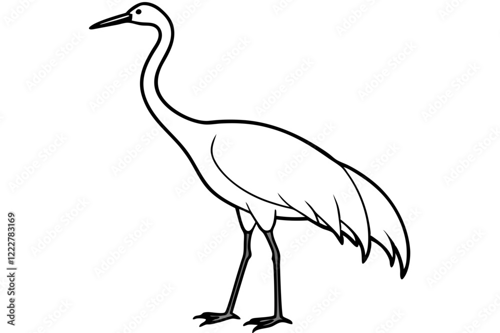 Obraz premium Graceful Crane Illustration