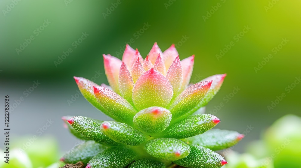 Pink succulent plant close-up, garden background, nature detail, botanical photography Pink succulent plant close-up, garden background, nature detail, botanical photography