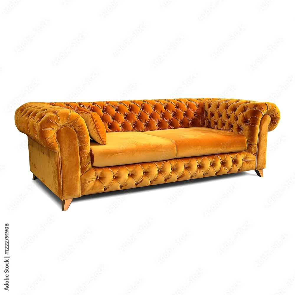 Obraz premium brown leather sofa