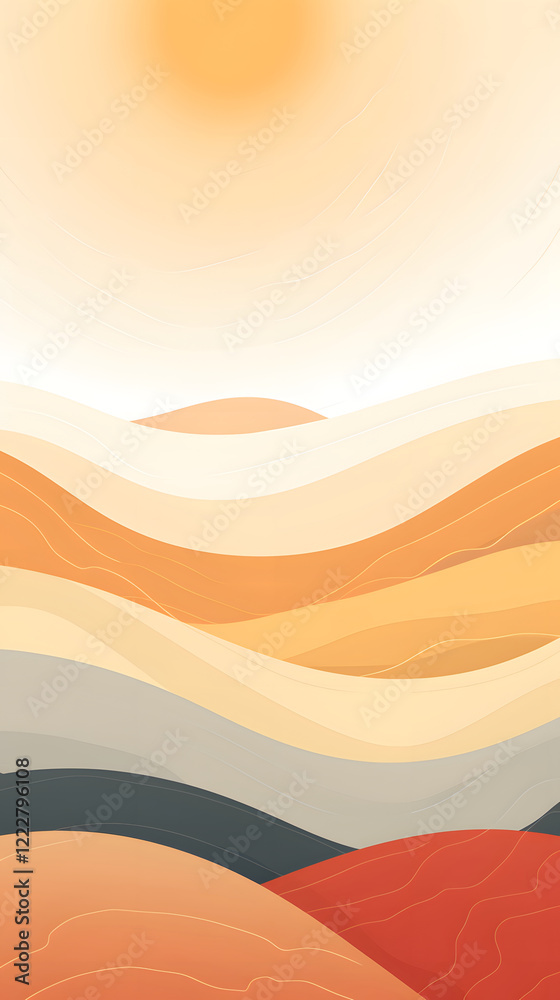 Digital sunrise art design landscape abstract graphic poster background Digital sunrise art design landscape abstract graphic poster background