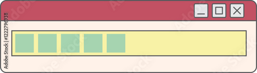 Vintage UI Window Illustration