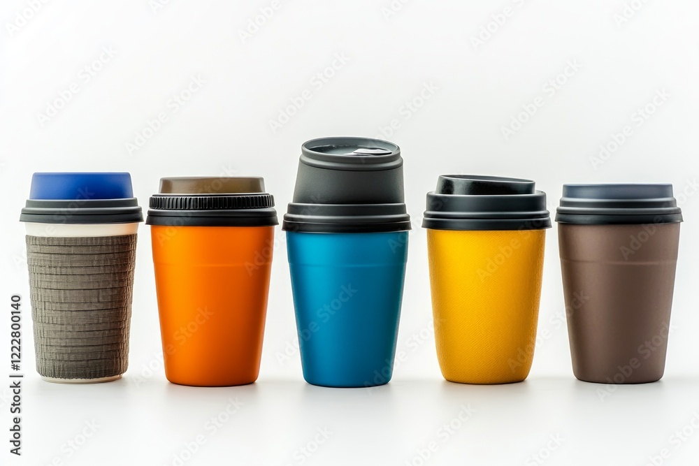 Vibrant Colorful Takeaway Coffee Cups - A Modern and Stylish Collection for Your Daily Dose of Caffeine Vibrant Colorful Takeaway Coffee Cups - A Modern and Stylish Collection for Your Daily Dose of Caffeine