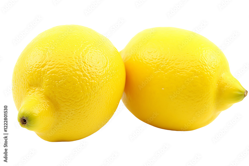 Two Fresh Yellow Lemons isolated on transparent background Two Fresh Yellow Lemons isolated on transparent background