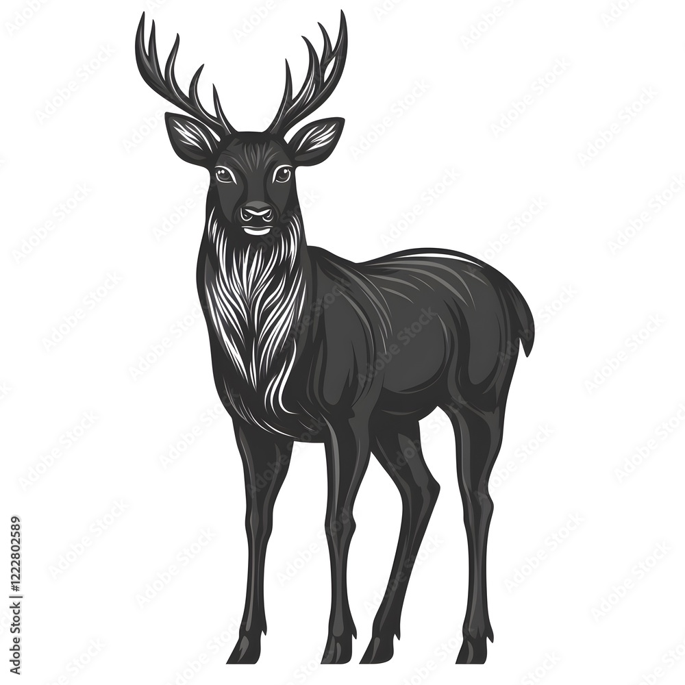 Obraz premium deer vector illustration