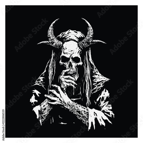 black and white bull