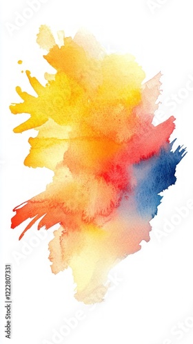 Abstract Watercolor Splash Art: Vibrant Colors in a Unique Design