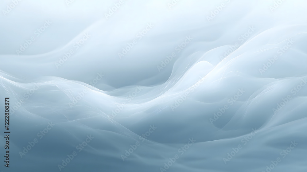 Obraz premium Swirling Misty Backdrop in Soft Blue and Gray Tones