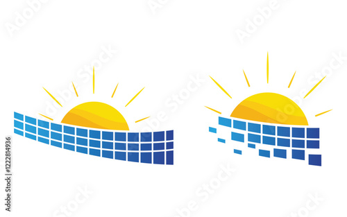 Sun Solar Energy vector icon illustration template