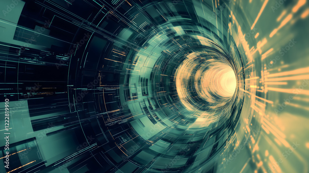 Fototapeta premium Futuristic Design Highlighting Dynamic Data Flow