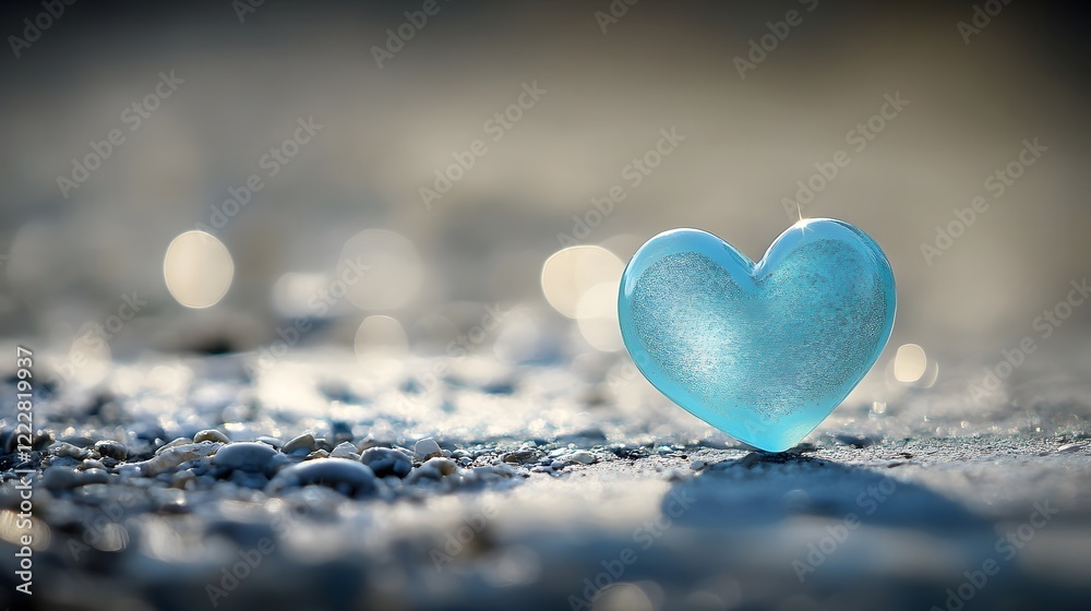 Fototapeta premium heart on the snow