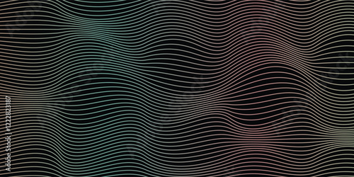 Abstract gradient line background. Trendy dynamic wavy lines. Simple texture design.