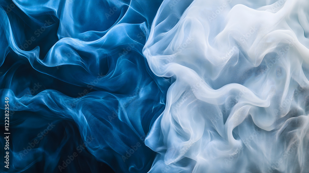 Obraz premium Dynamic Interplay of Blue and White Abstract Backgrounds