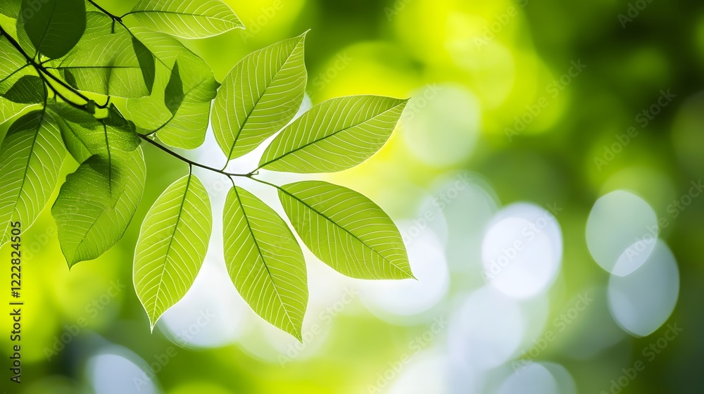 Naklejka premium green leaves background