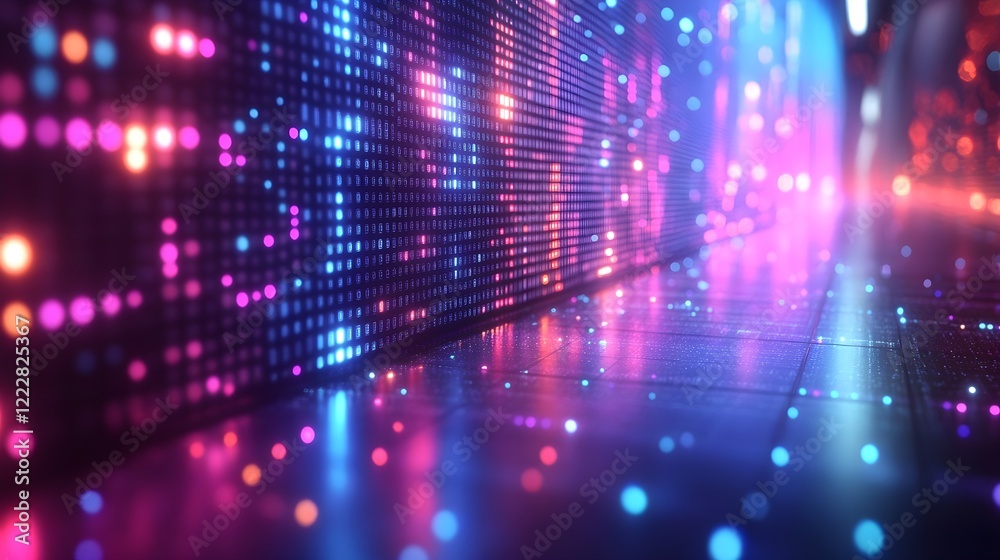 A background of holographic grids in vibrant blue and purple tones. A background of holographic grids in vibrant blue and purple tones.
