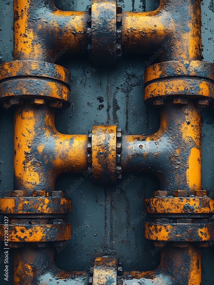 A background of industrial pipes intertwined against a gritty backdrop. A background of industrial pipes intertwined against a gritty backdrop.