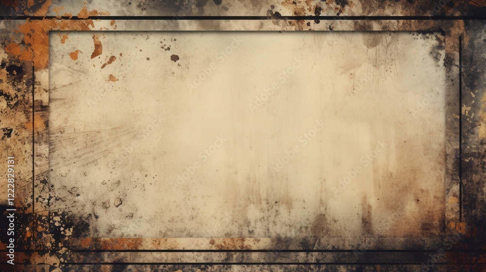 Fototapeta premium Vintage Film-Inspired Art Frame with Old Aesthetic Background and Texture for Creative Projects and Nostalgic Designs