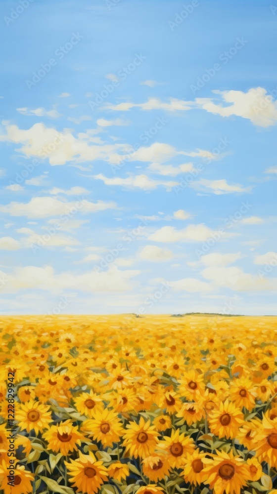 Obraz premium Sunflower field sunflower landscape outdoors.