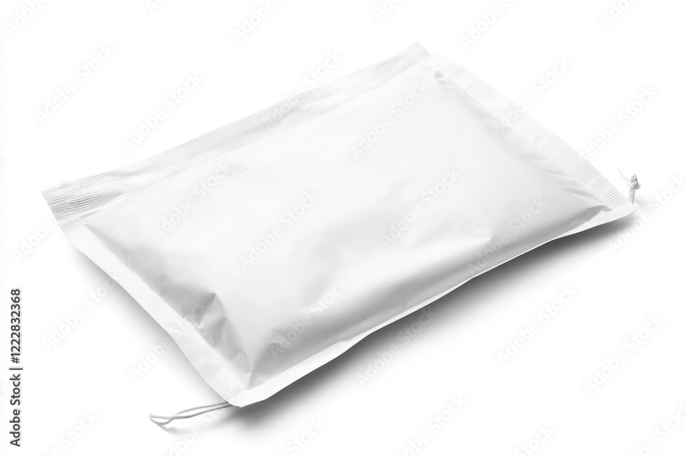 Naklejka premium A plain white packaging pouch, likely for shipping or storage purposes.