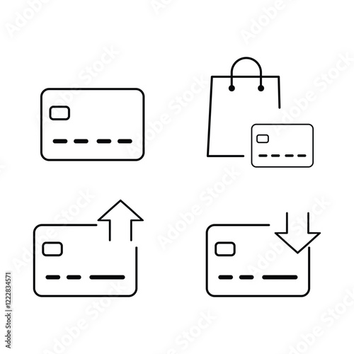 Online payment web line icon. Containing money, transfer, authentication, process, services, regulation, financial icon. Simple line vector illustration.