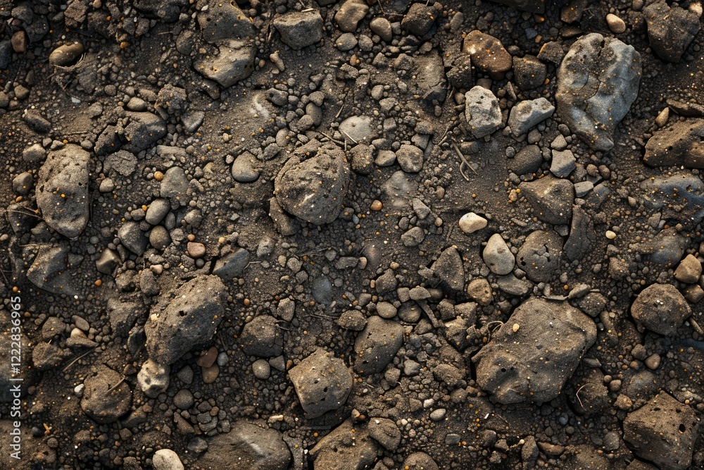 Photo of Brown dirt soil surface. Background texture for backdrops or mapping