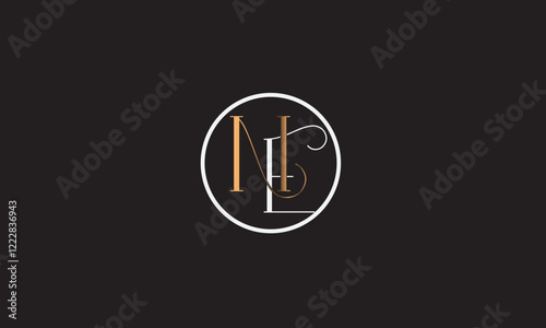 NE, EN , E , N , Abstract Letters Logo Monogram	