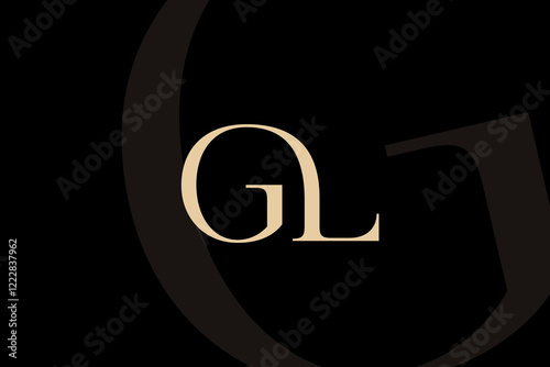 GL or LG letter logo icon design. Classic style luxury initials monogram.