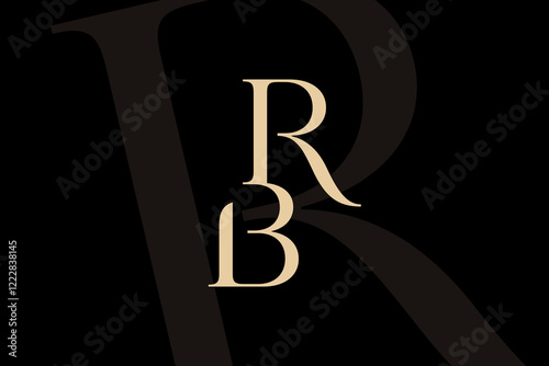 RB or BR letter logo icon design. Classic style luxury initials monogram.