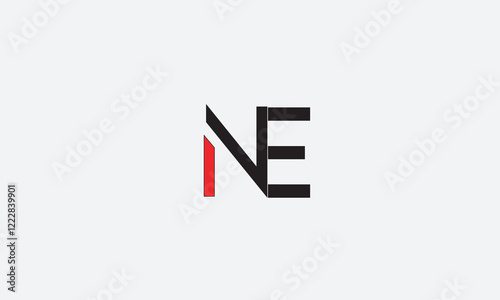 NE, EN , E , N , Abstract Letters Logo Monogram	