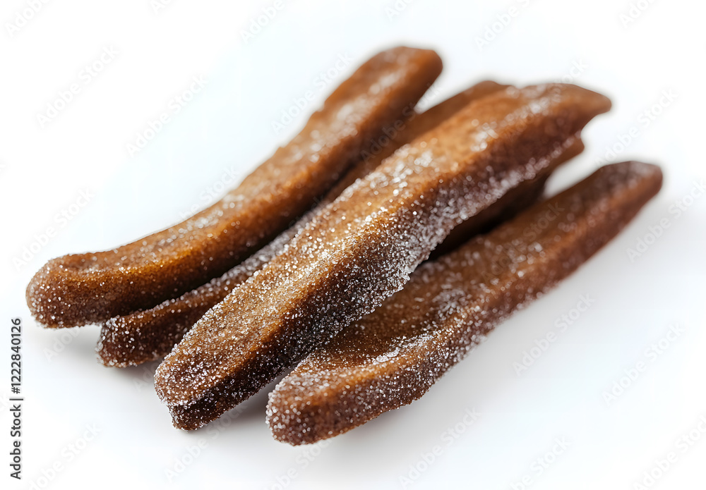 Sugared Tamarind Candy Sticks on White Background Sugared Tamarind Candy Sticks on White Background