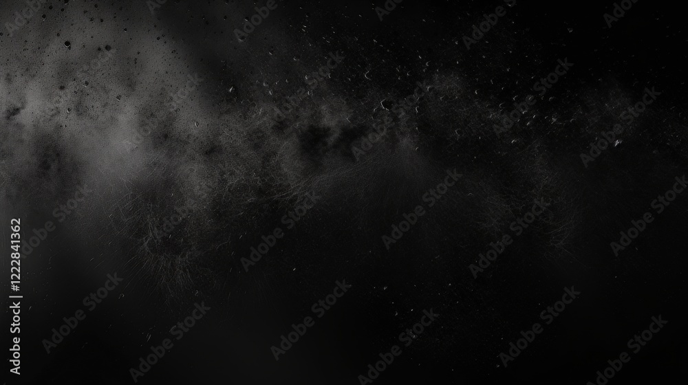Fototapeta premium Abstract Black Background with Dust and Texture Creating a Mysterious Atmosphere for Artistic or Creative Projects