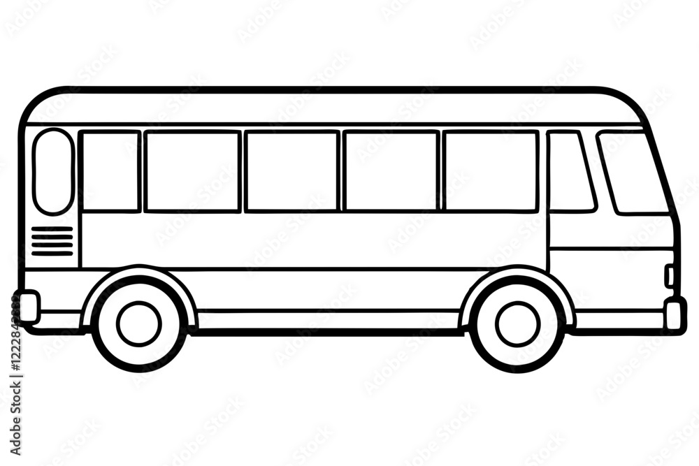 Modern Bus Vector Design