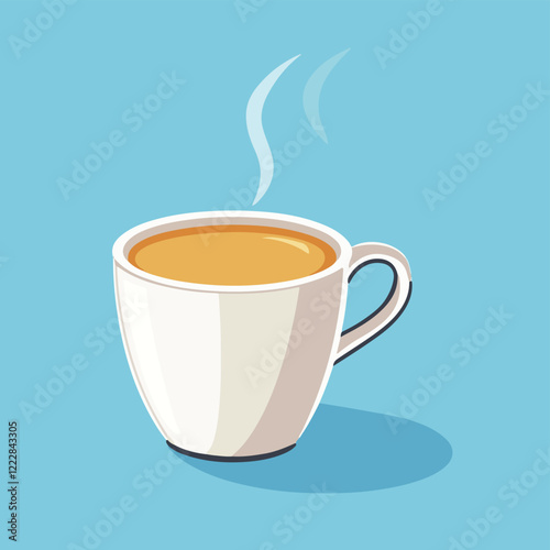 Simple flat vector illustration of a coffee cup