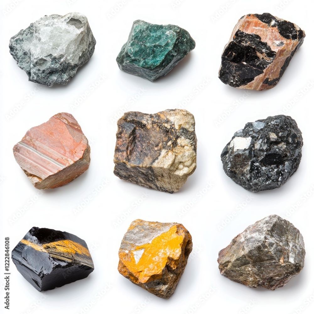 A Stunning Collection of Diverse Rocks and Minerals: Exploring the Earth's Treasures A Stunning Collection of Diverse Rocks and Minerals: Exploring the Earth's Treasures