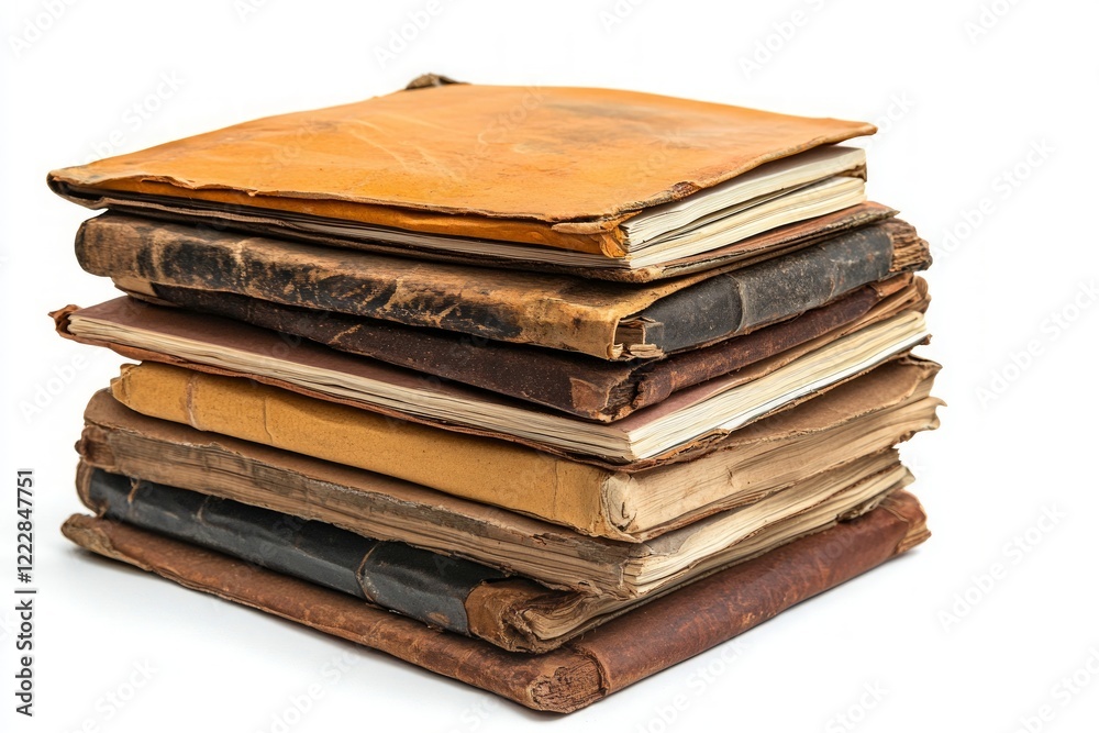 A Towering Collection of Aged Books: A Rich Tapestry of History and Knowledge A Towering Collection of Aged Books: A Rich Tapestry of History and Knowledge