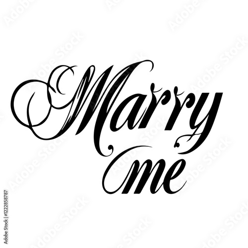 Marry me lettering vector