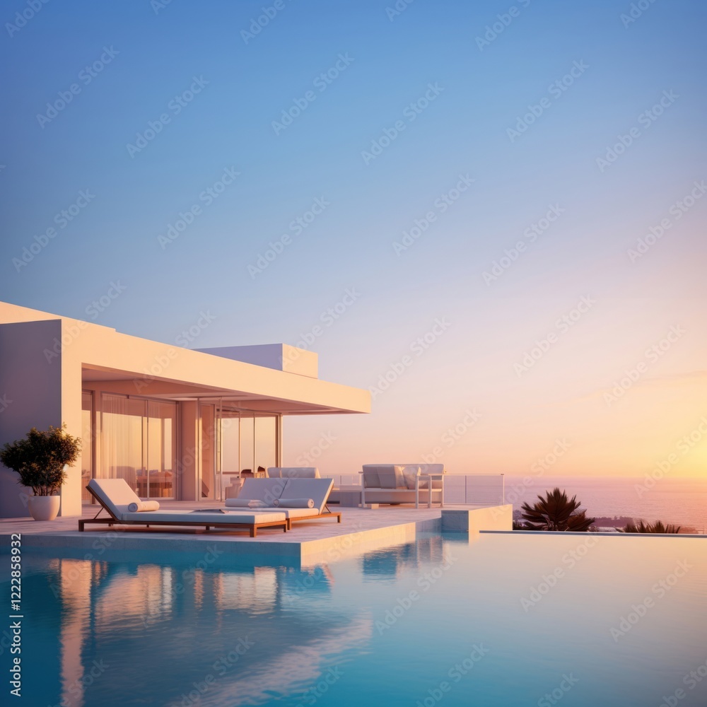 Fototapeta premium Luxury architecture building outdoors.