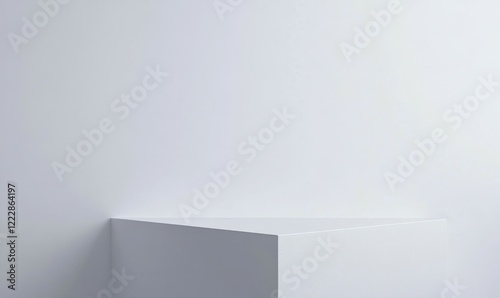 Wallpaper Mural Modern and sleek white wall corner mockup in a firm setting Torontodigital.ca