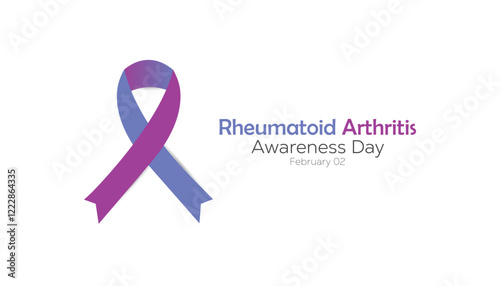 February is Rheumatoid Arthritis Awareness Day. Vector template Design for banner, greeting card, poster, prints, social media post ,flyer , T shirt with background.