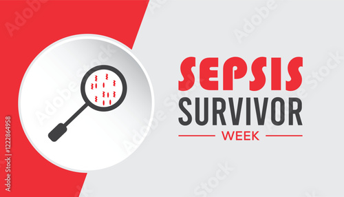 February is Sepsis Survivor Week. Vector template Design for banner, greeting card, poster, prints, social media post ,flyer , T shirt with background.
