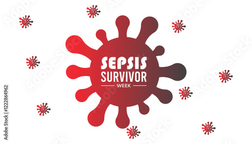 February is Sepsis Survivor Week. Vector template Design for banner, greeting card, poster, prints, social media post ,flyer , T shirt with background.