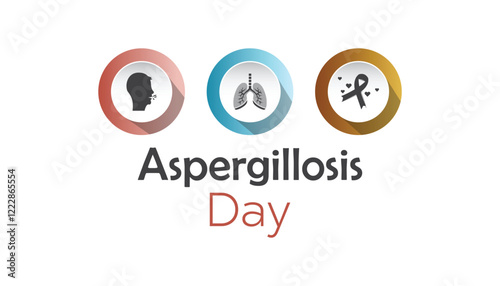 February is World Aspergillosis Day. Vector template Design for banner, greeting card, poster, prints, social media post ,flyer , T shirt with background.