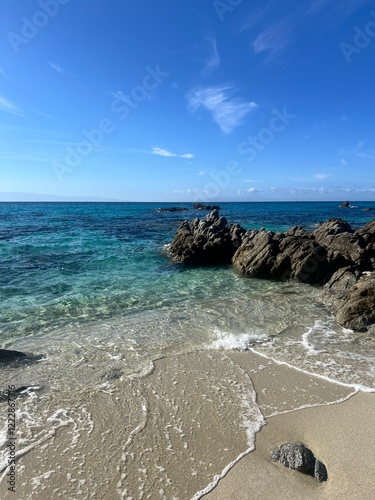 Calabria beach with clear water.