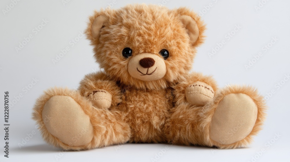 Obraz premium Cute teddy bear on white background