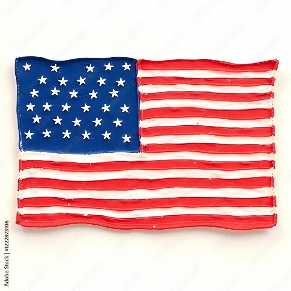 Fototapeta premium american flag isolated on white