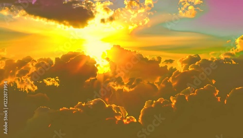 Radiant Sunrise Over Clouds