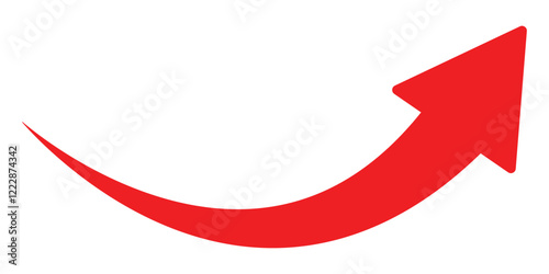 Long arrows icon. Long curved hand drawn arrow isolated. 888
