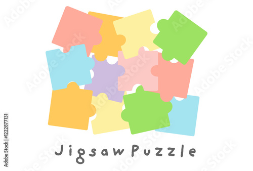 パズル　ピース　イラスト