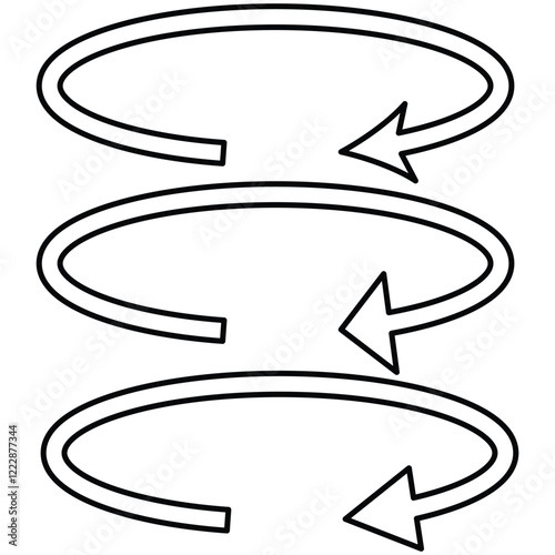 Round and Rotation arrow icon with angle 45, 90, 180, 360 degrees vector illustration. angles of turn swivel icon 45 to 360 degrees icon. 555